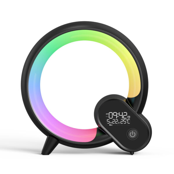 Creative Q Light Analog Sunrise Digital Display Alarm Clock Bluetooth Audio Intelligent Wake-up Q Colorful Atmosphere Light - Image 7