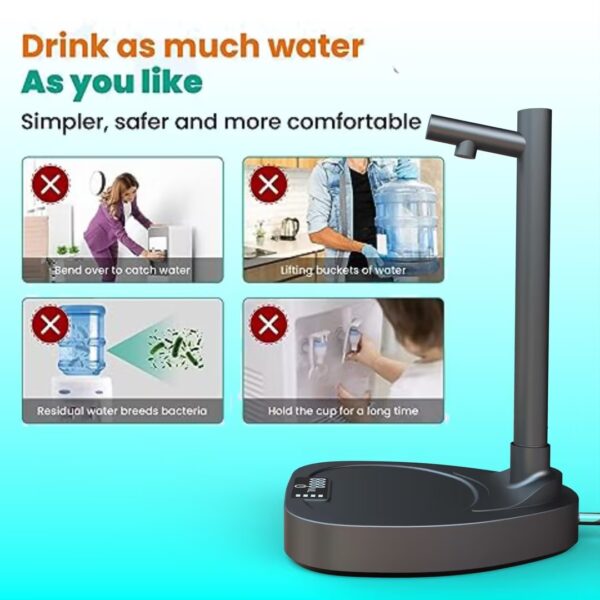 Added Extension Tupe Water Dispenser Automatic Water Bottle Desktop Rechargeable Water Dispenser With Stand - Image 2