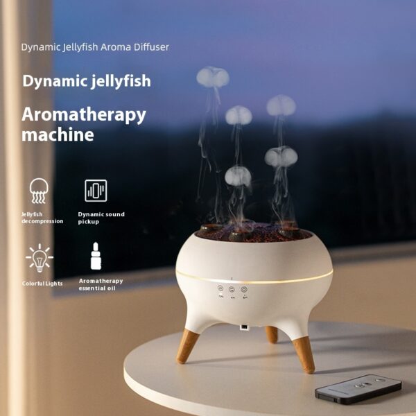 Household  Intelligent Jellyfish Ultrasonic Air Humidifier Ultrasonic Porous Atomization Timing Remote Control Humidifier Aroma Diffuser - Image 5