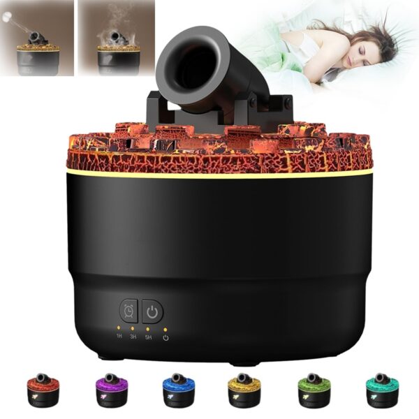 Battery Aroma Diffuser Convenient Home Bedroom Colorful Flame Ambience Light Large Spray Humidifier