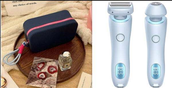 2 In 1 Hair Removal Epilator USB Rechargeable Trimmer Women Body Razor Face Leg Armpit Bikini Hand Pubic Shaver Hair Remover - Image 4