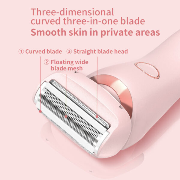 2 In 1 Hair Removal Epilator USB Rechargeable Trimmer Women Body Razor Face Leg Armpit Bikini Hand Pubic Shaver Hair Remover - Image 9